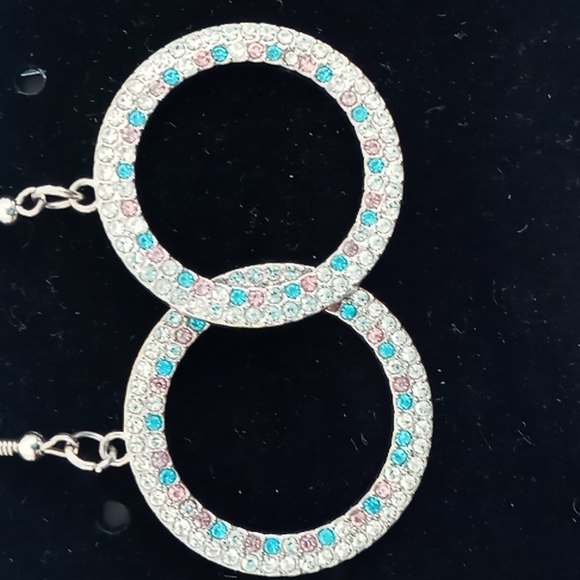 ❌ RESERVED ❌ 2/$10 Paparazzi Bling Gem Circle Earrings